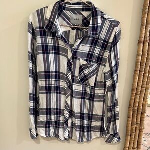 Rails Checkered Shirt in Navy and Pink
